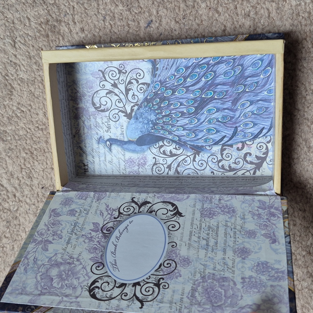 Punch Studio Peacock Decorative Storage Book, New With Tags - Picture 7 of 9